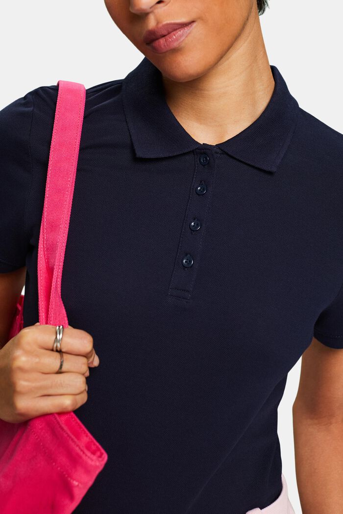 Polo in jersey, NAVY, detail image number 3