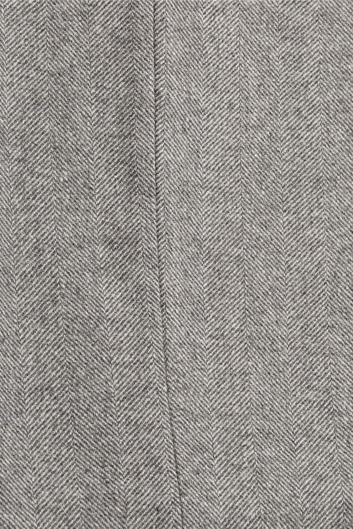 Con lana: pantaloni con motivo a spina di pesce, ANTHRACITE, detail image number 4