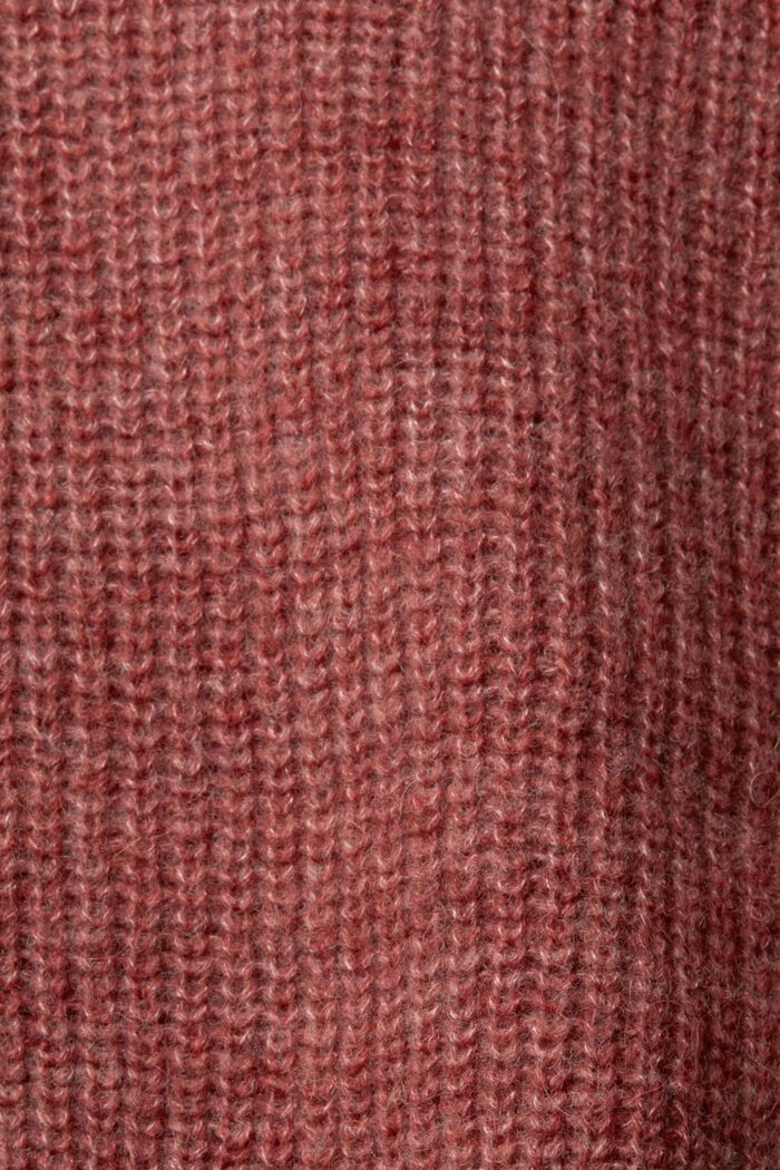 Pullover cropped in misto lana, TERRACOTTA, detail image number 1