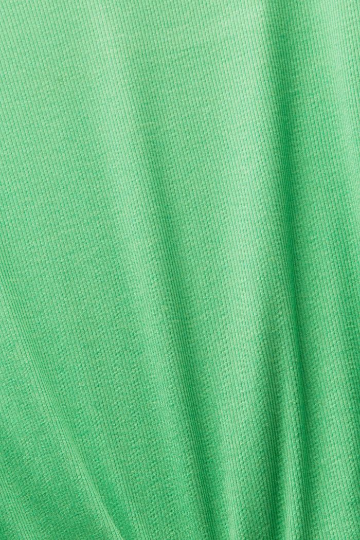 T-shirt a coste con scollo a V, CITRUS GREEN, detail image number 5