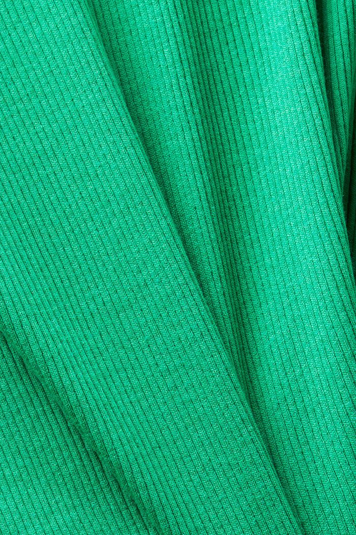 Maglia a manica lunga in jersey a coste, GREEN, detail image number 5