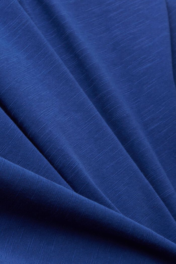 Camicia da notte in cotone fiammato, DARK BLUE, detail image number 4
