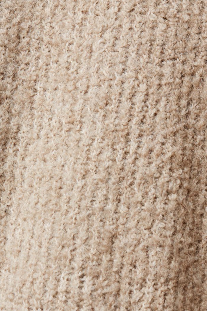 Cardigan in misto lana da annodare, LIGHT TAUPE, detail image number 1