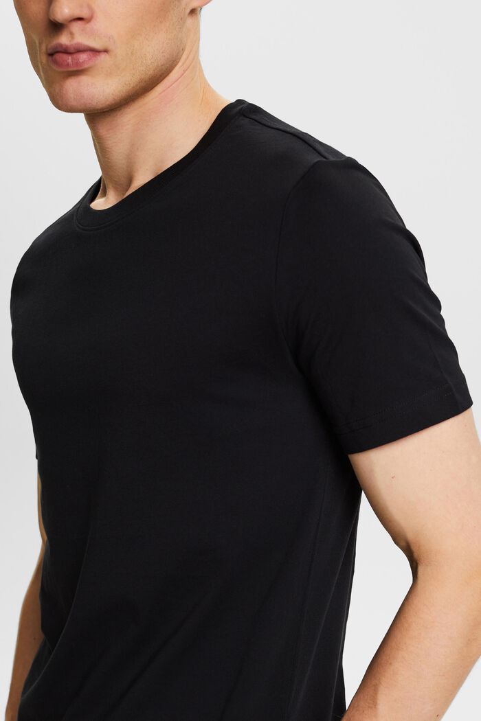 T-shirt in jersey di cotone biologico, BLACK, detail image number 2