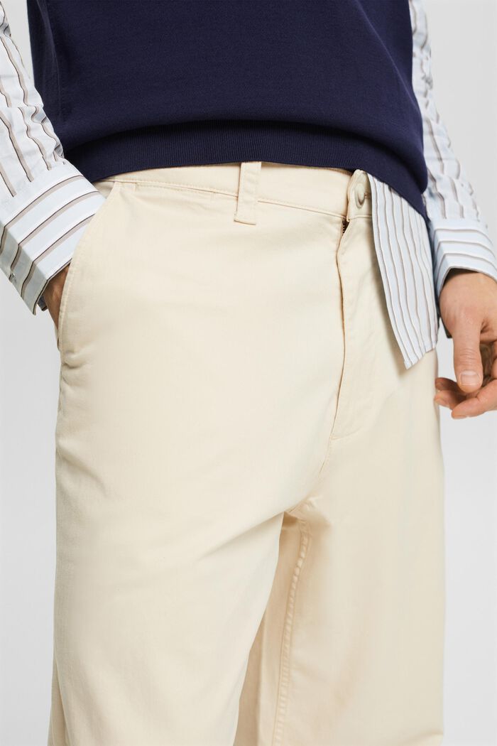Pantaloni chino dritti in stile vintage, LIGHT BEIGE, detail image number 4