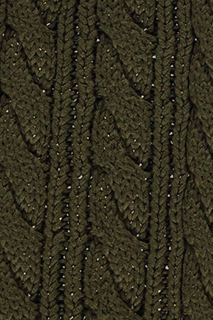Sciarpa in maglia di misto cotone, KHAKI GREEN, detail image number 2