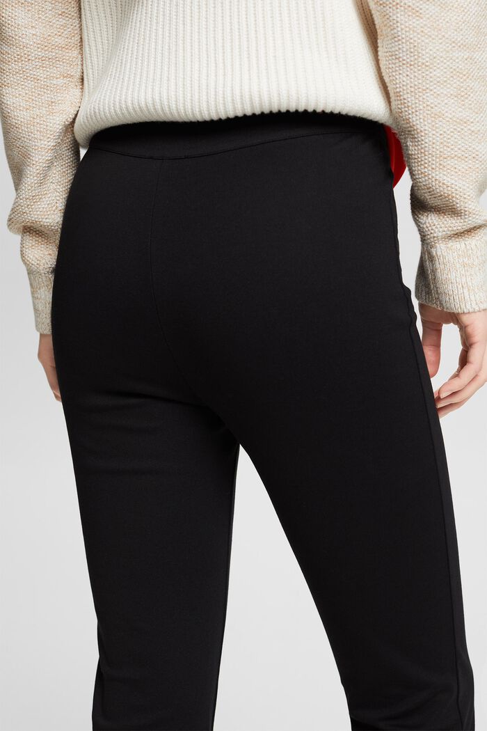 Pantaloni Punto con zip sul fondo, BLACK, detail image number 3
