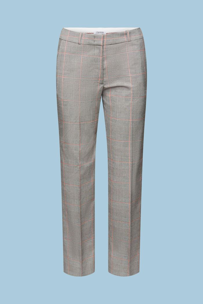 Pantaloni a quadri con gamba dritta, MEDIUM GREY, detail image number 6