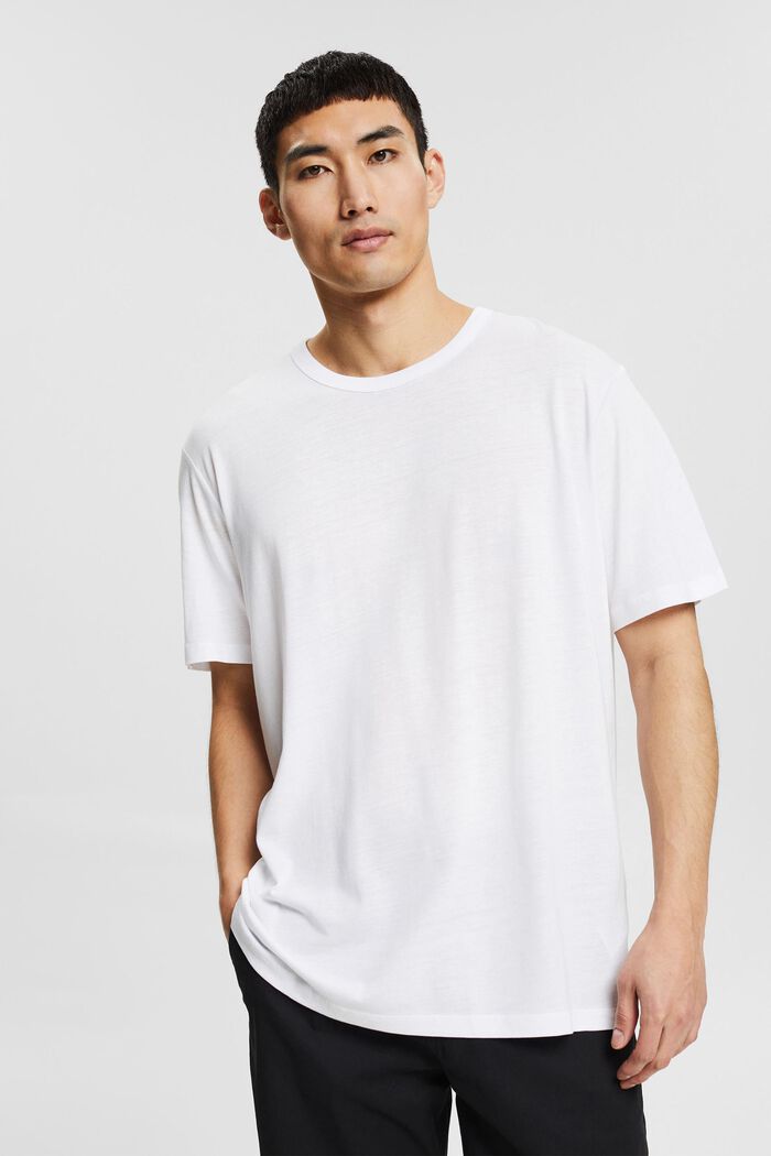 Con TENCEL™: t-shirt oversize, WHITE, overview