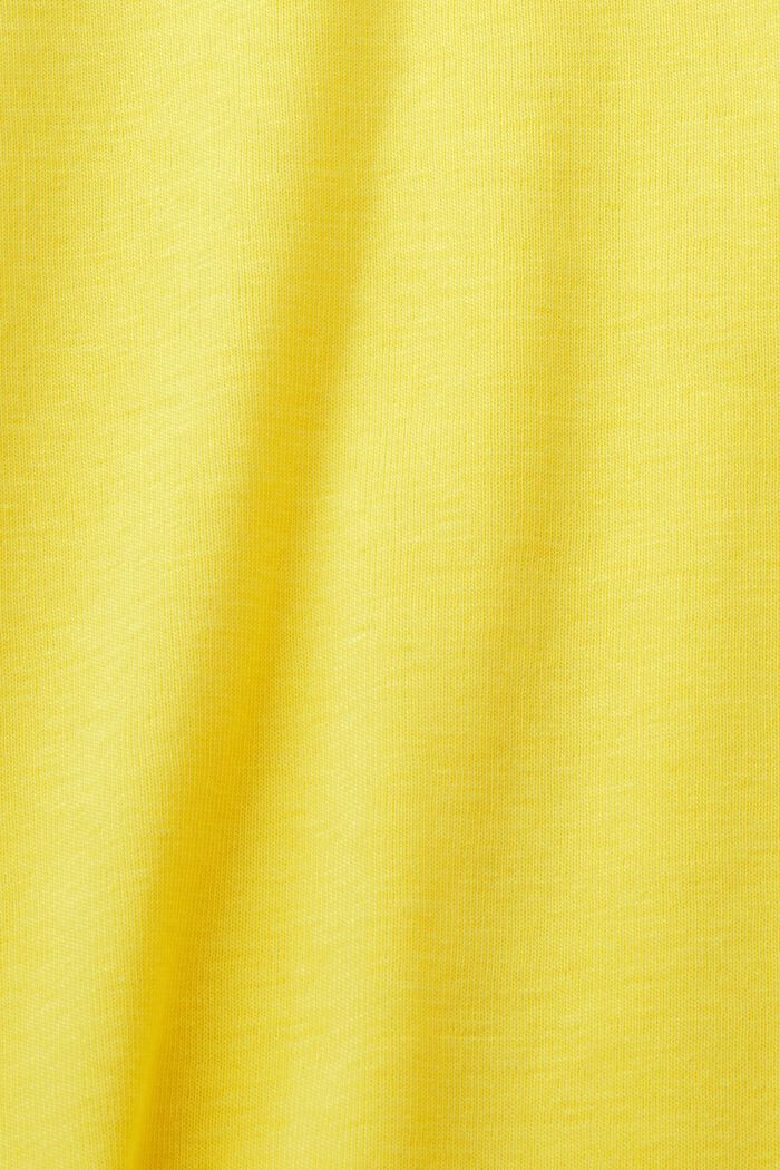 T-shirt in jersey di cotone con logo, YELLOW, detail image number 5