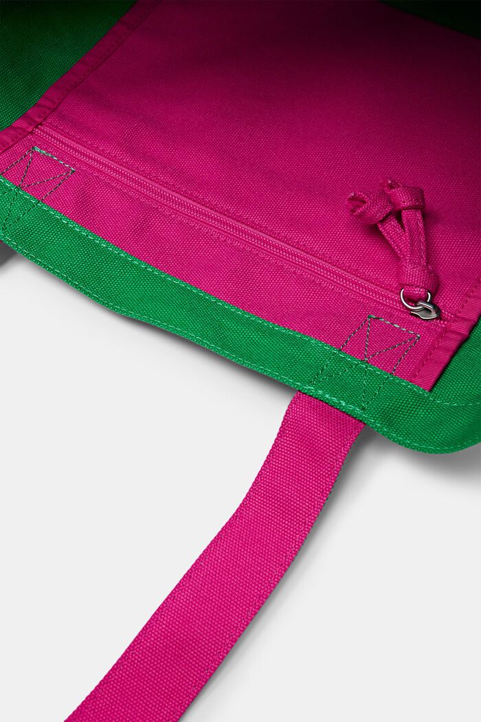 Tote Bag con logo in canvas, GREEN, detail image number 3