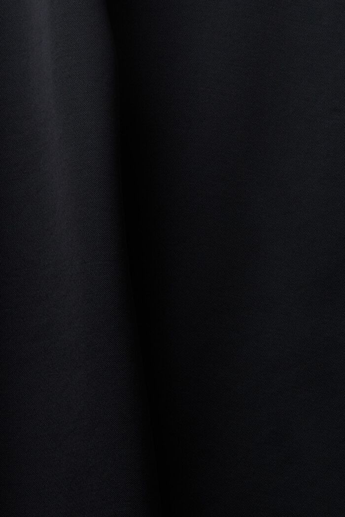 Blusa di raso a maniche corte, BLACK, detail image number 6