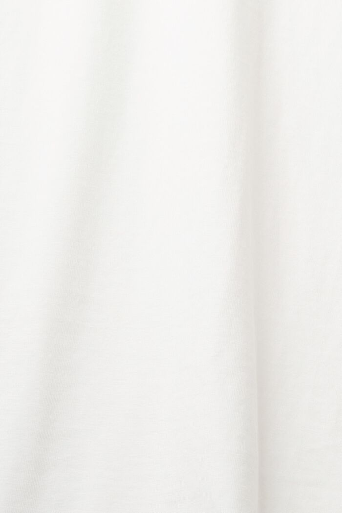 Maglia a manica lunga con stampa di cuore, 100% cotone, OFF WHITE, detail image number 1