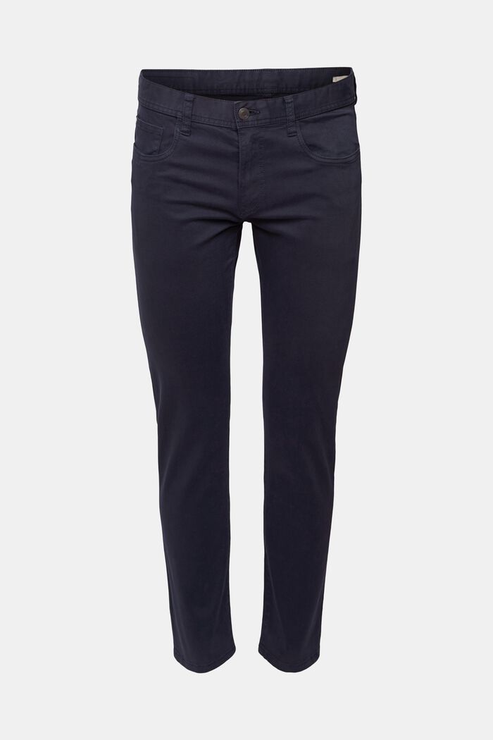 Pantaloni Slim Fit, cotone biologico, NAVY, detail image number 2