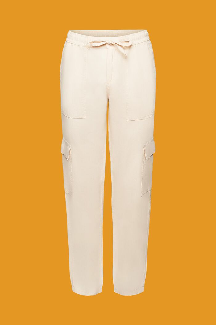 Pantaloni stile cargo in tessuto misto con TENCEL™, PASTEL PINK, detail image number 7