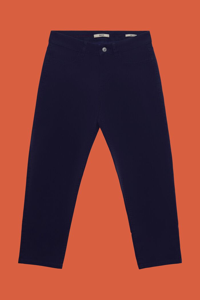 Pantaloni capri in cotone biologico, NAVY, detail image number 6