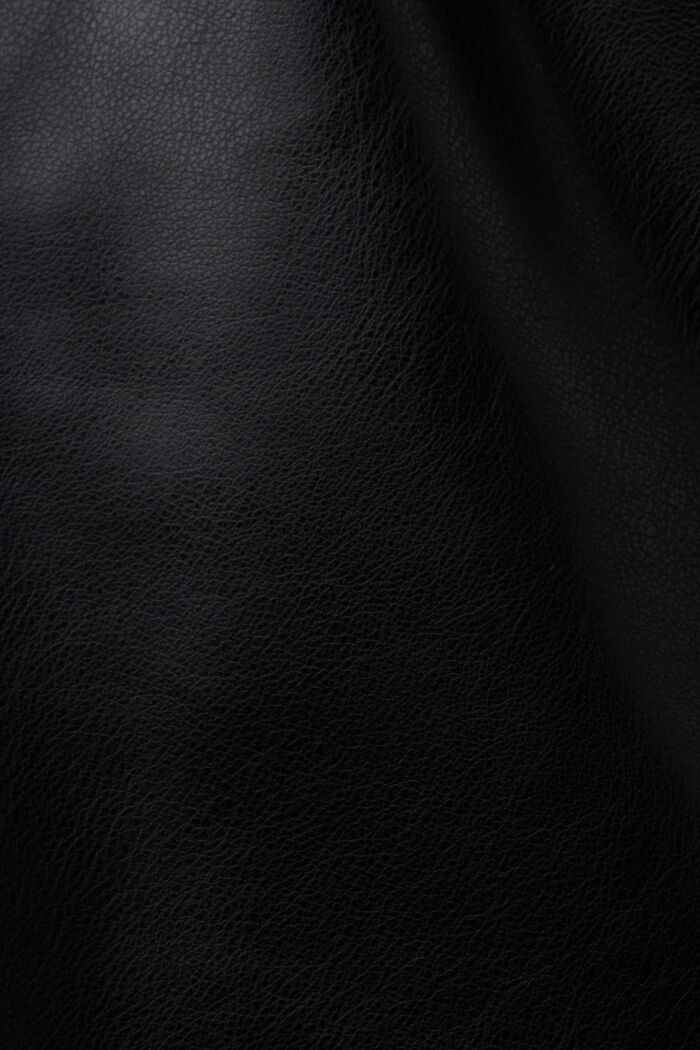 Pantaloncini in similpelle, BLACK, detail image number 5