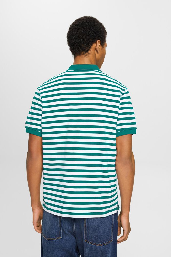 Polo a righe Slim Fit, EMERALD GREEN, detail image number 3