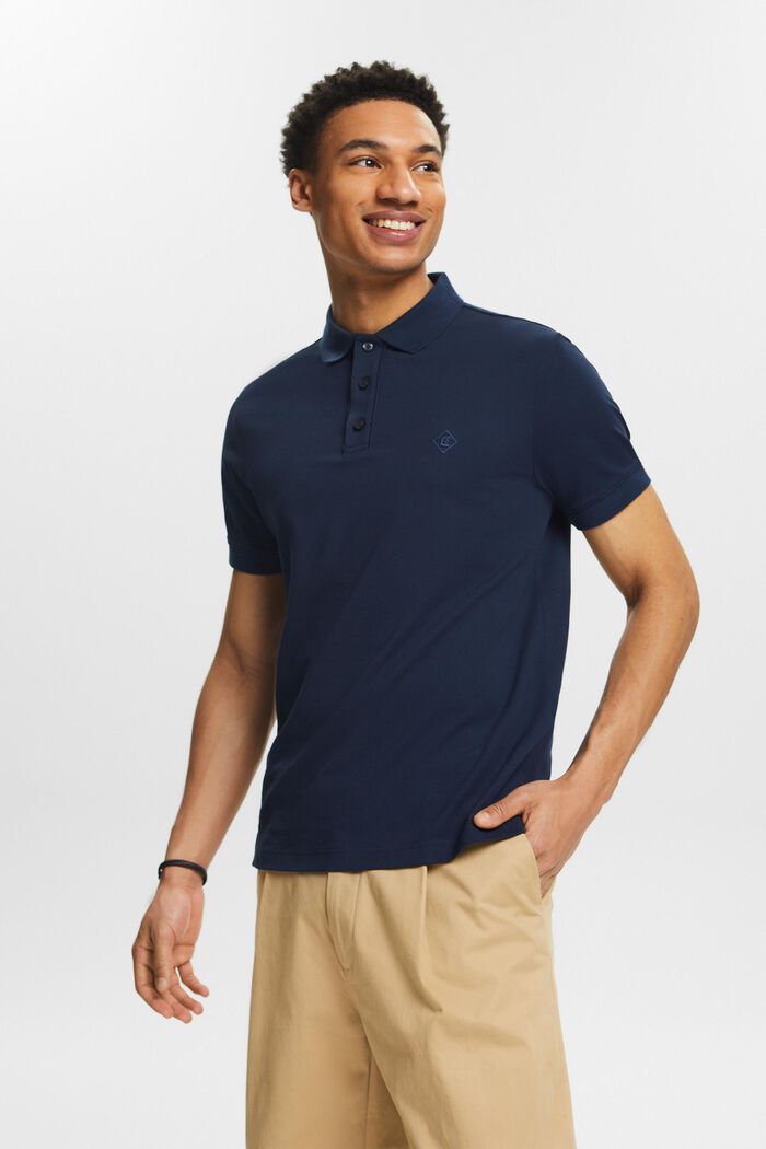 Polo con logo, NAVY, detail image number 0