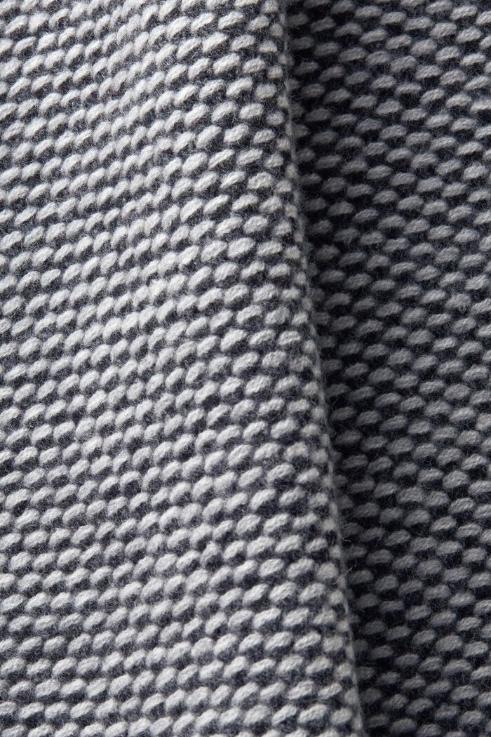 Pullover a girocollo strutturato in lana, BLACK, detail image number 5