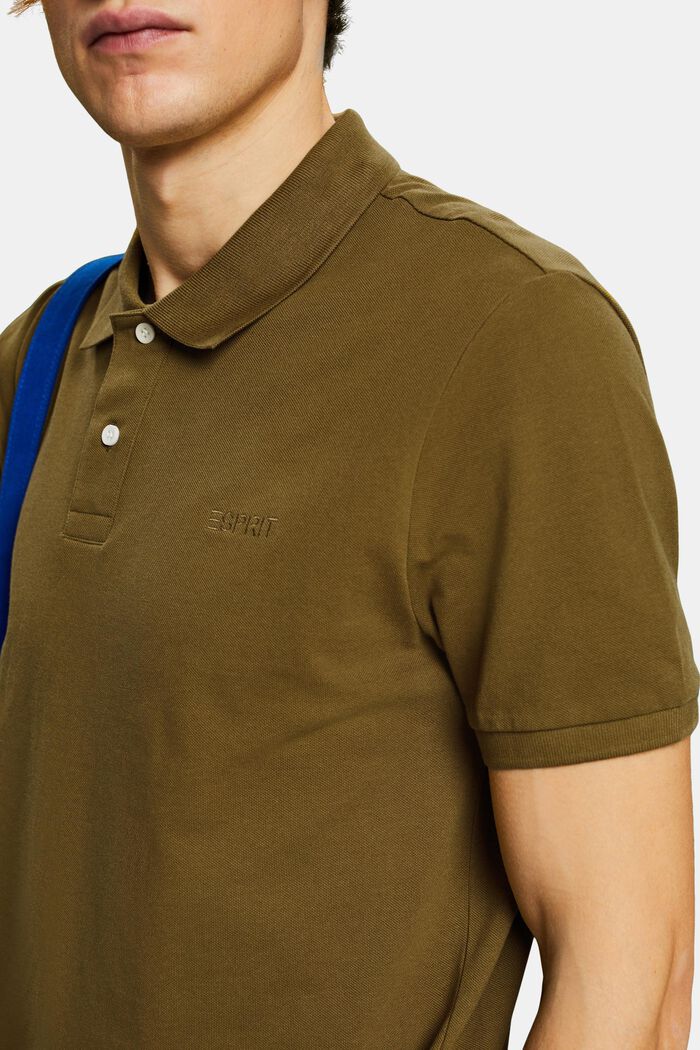 Polo in piqué, OLIVE, detail image number 3