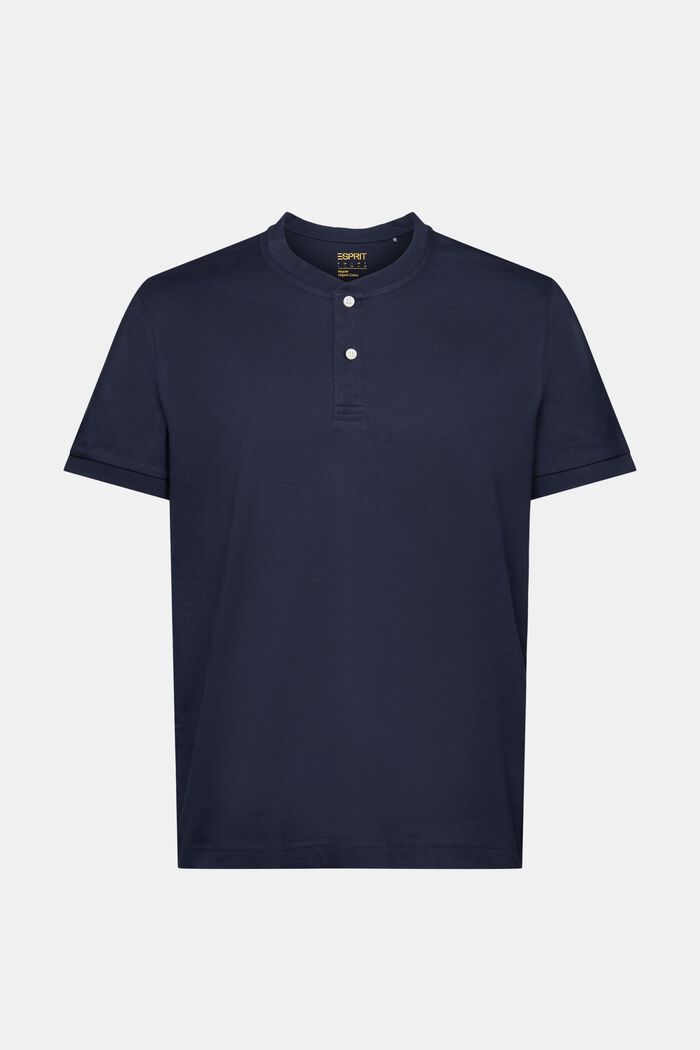T-shirt henley in jersey, NAVY, detail image number 6