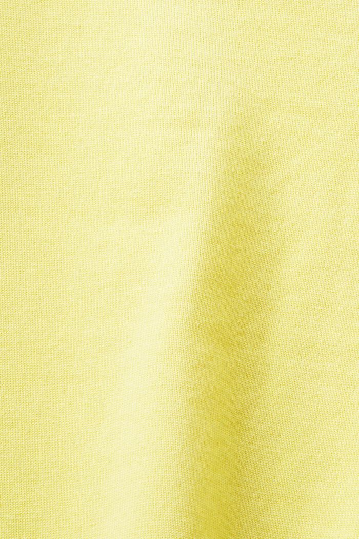 Pullover in maglia con girocollo, PASTEL YELLOW, detail image number 4