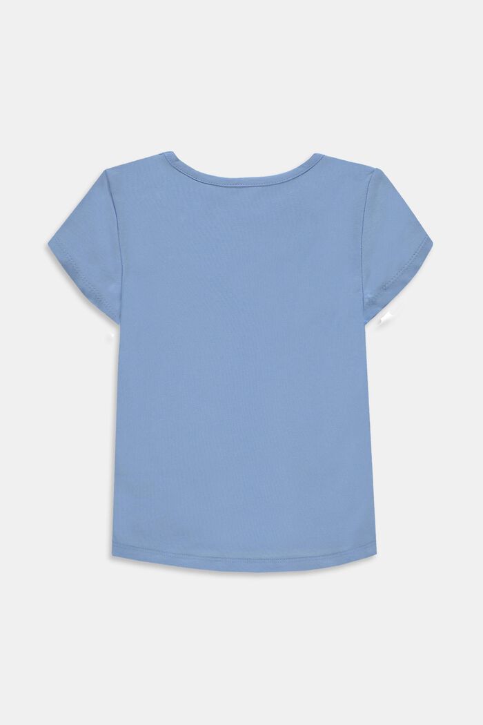 T-shirt elasticizzata con stampa del logo luccicante, BRIGHT BLUE, detail image number 1