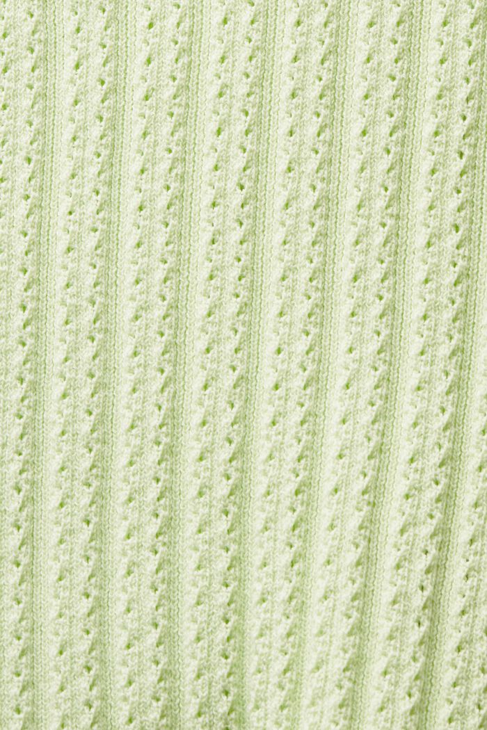 Canotta in maglia pointelle, PASTEL GREEN, detail image number 5