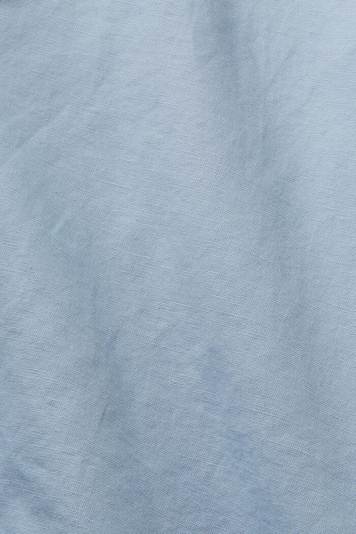 Pantaloncini con cintura da annodare, misto cotone e lino, LIGHT BLUE LAVENDER, detail image number 5
