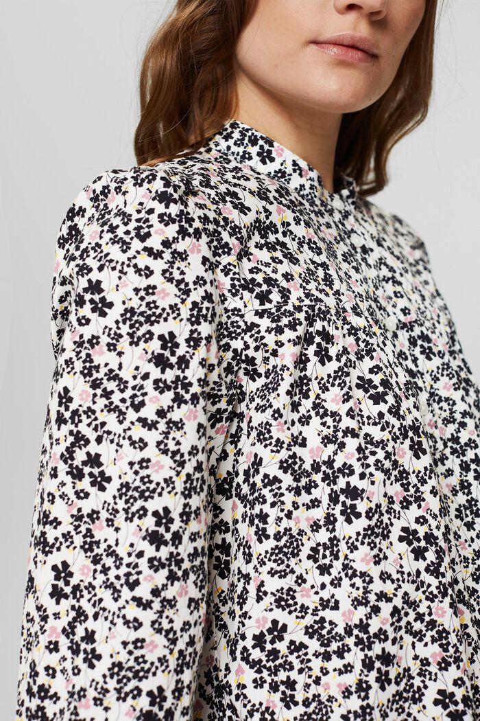 Camicia blusata con stampa, 100% cotone, OFF WHITE, detail image number 2