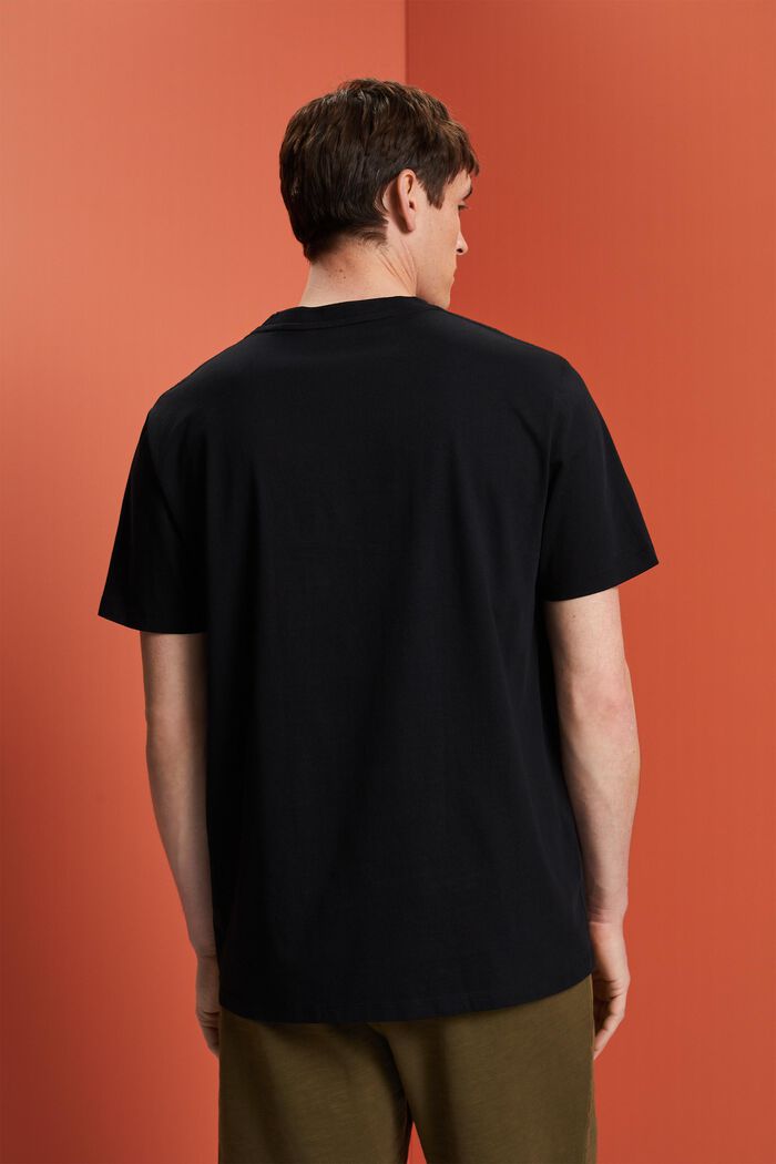 T-shirt in jersey con stampa, 100% cotone, BLACK, detail image number 3