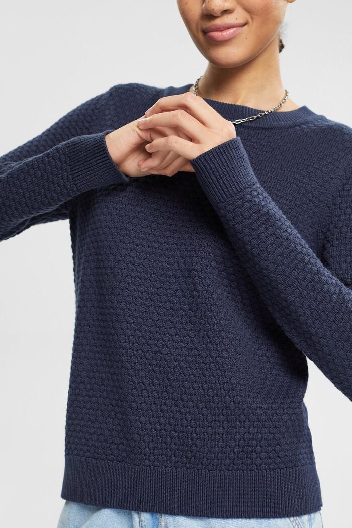 Pullover in maglia strutturata, NAVY, detail image number 2