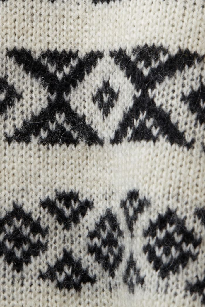 Pullover a lupetto in misto lana jacquard, ICE, detail image number 6