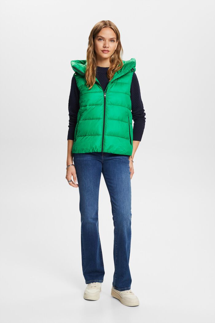 In materiale riciclato: gilet trapuntato, GREEN, detail image number 1