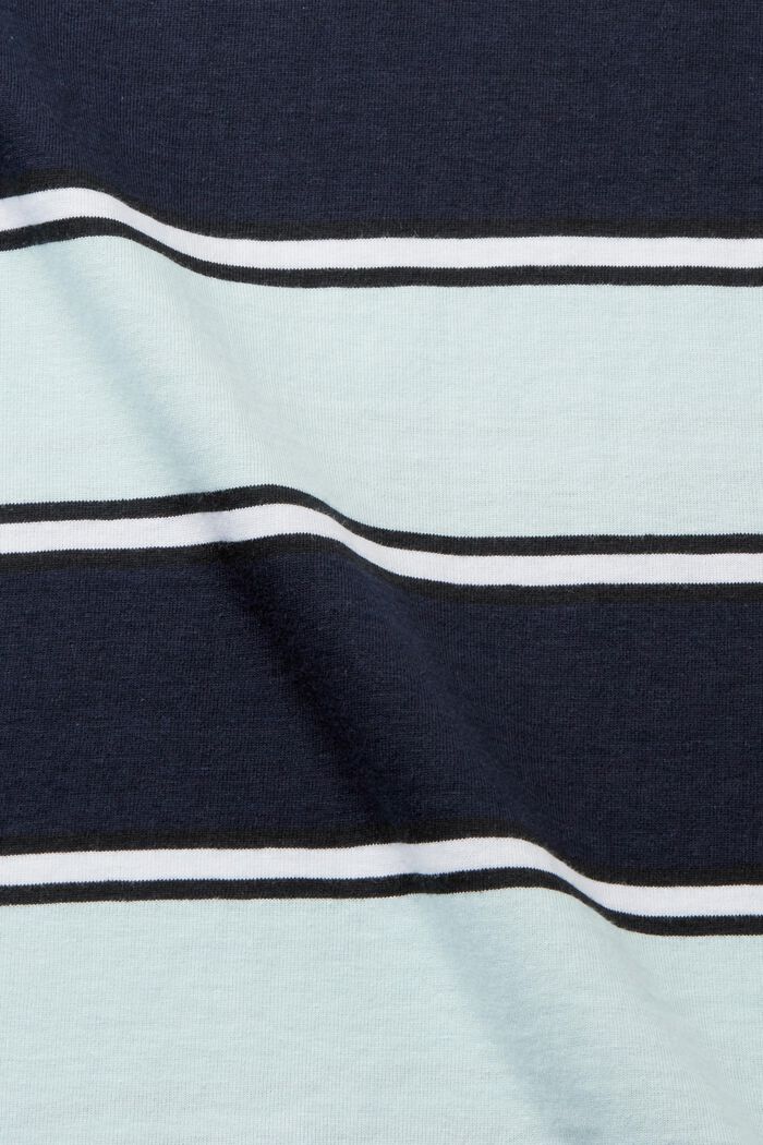 T-shirt a righe in cotone sostenibile, NAVY, detail image number 5