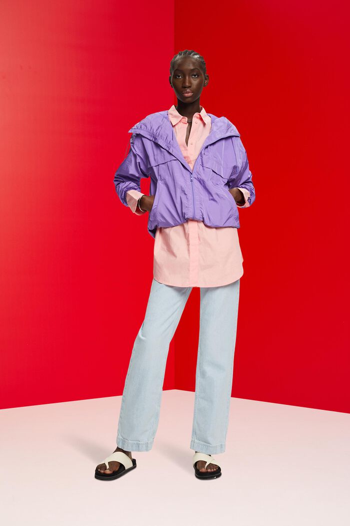 Camicia blusata oversize, PINK, detail image number 1
