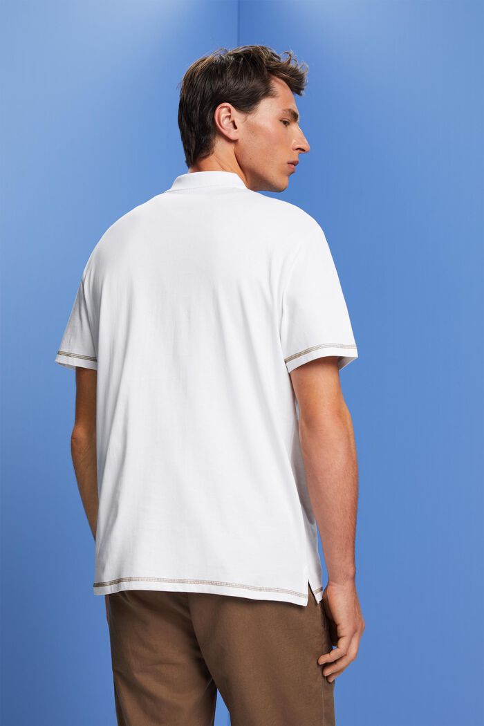 Polo in jersey, 100% cotone, WHITE, detail image number 3