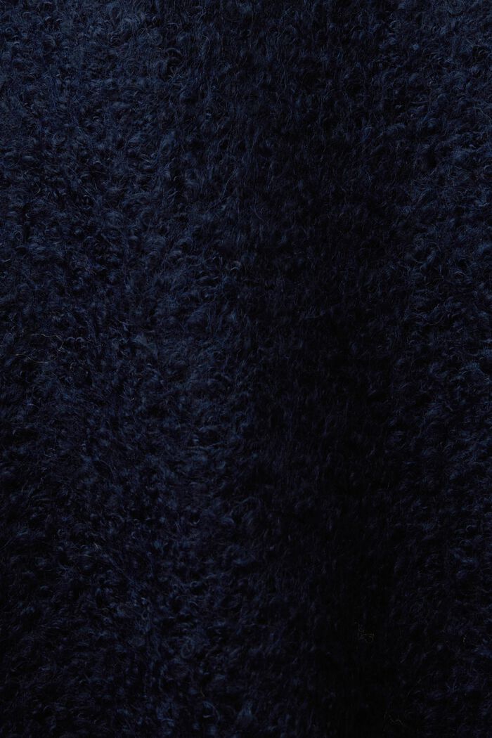Cappotto in misto lana bouclé, NAVY, detail image number 5