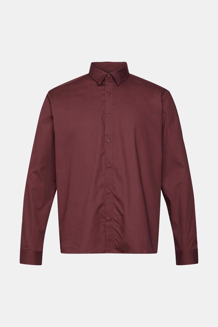 Camicia in cotone sostenibile, BORDEAUX RED, detail image number 2