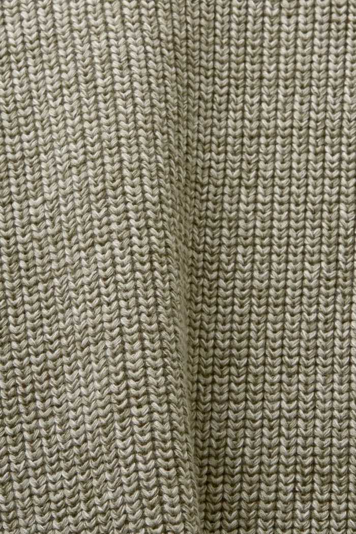 Pullover di cotone in maglia a coste, DUSTY GREEN, detail image number 5