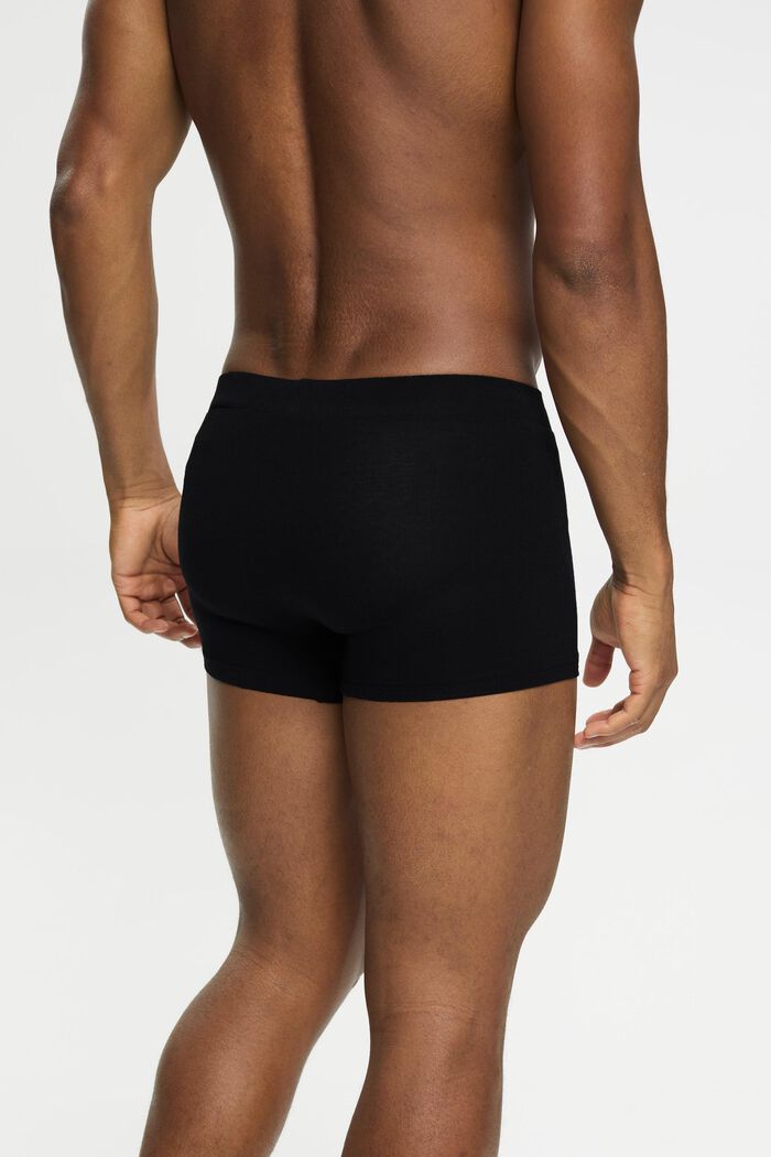 Shorts da uomo corti in misto cotone elasticizzato, confezione multipla, WHITE, detail image number 3