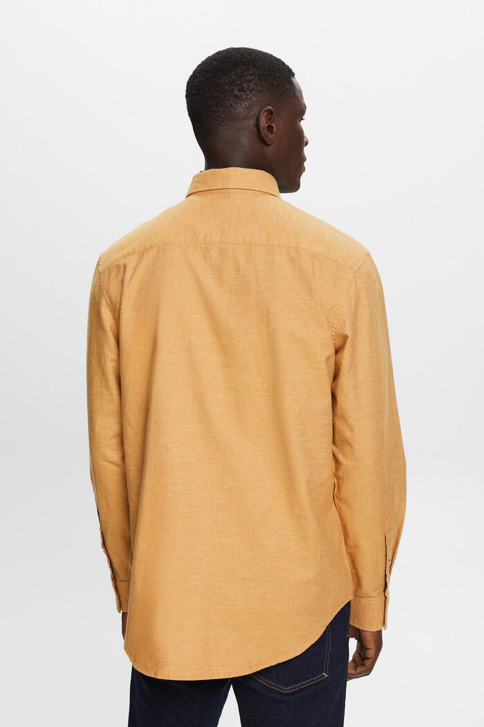 Camicia screziata, 100% cotone, CAMEL, detail image number 3