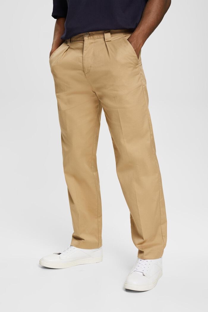 Pantaloni chino dalla vestibilità ampia, BEIGE, detail image number 1