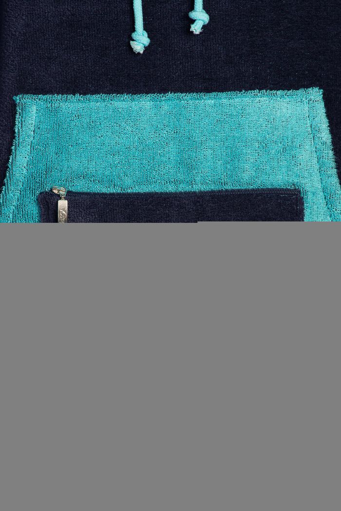 YOUTH poncho da bagno con cappuccio, NAVY BLUE, detail image number 4