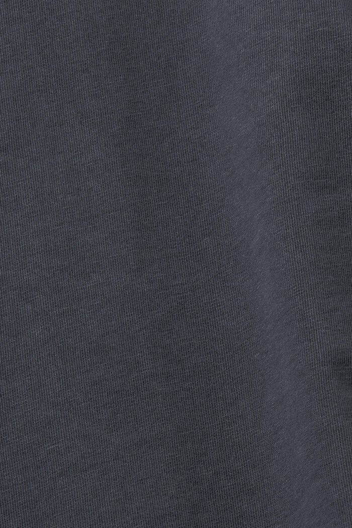 T-shirt squadrata in cotone, BLACK, detail image number 6