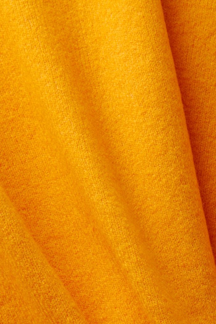 Pullover girocollo in misto lana, GOLDEN ORANGE, detail image number 7