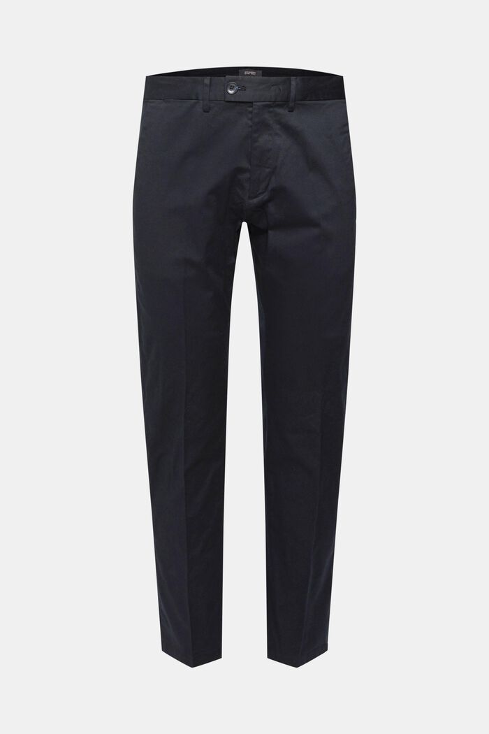 Pantaloni chino elasticizzati in cotone, BLACK, detail image number 2