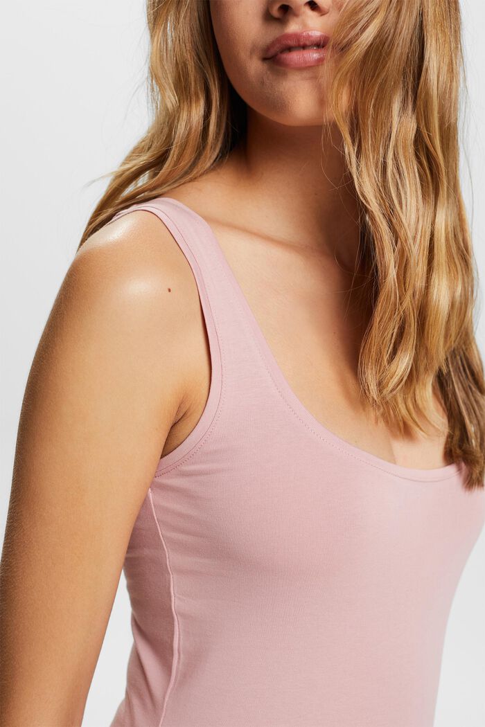 Canotta basic in jersey, OLD PINK, detail image number 2