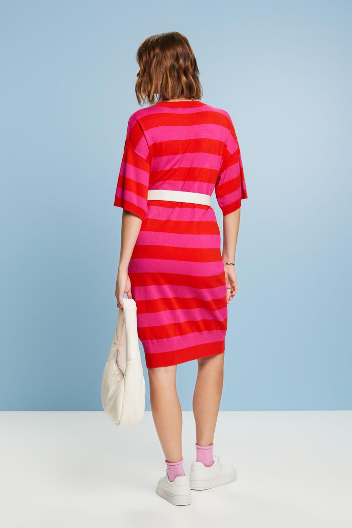 Abito oversize in maglia a righe, RED, detail image number 2